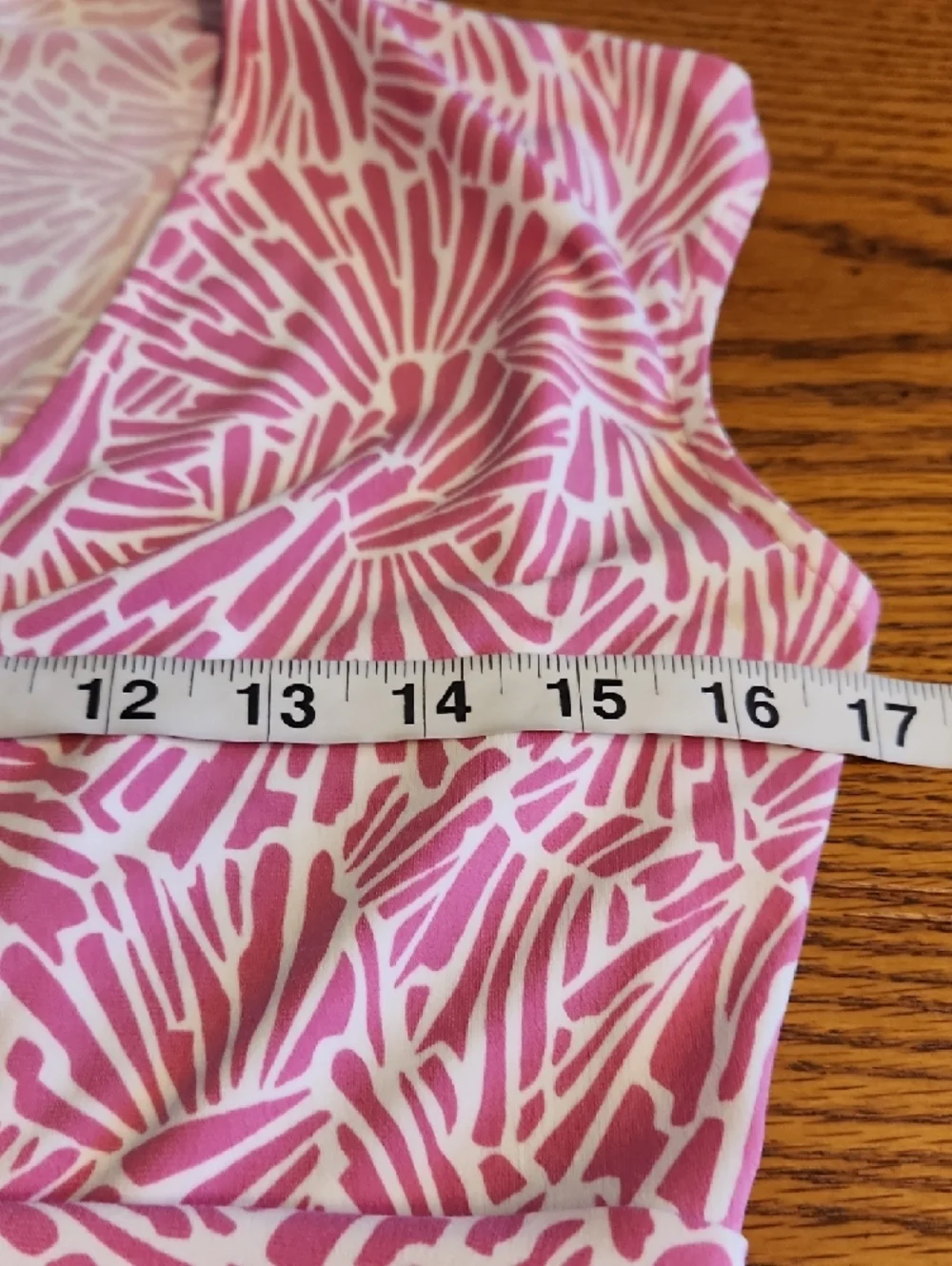 BCBGMaxAzria Pink and White V-Neck Midi Dress - Picture 10 of 12